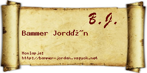 Bammer Jordán névjegykártya